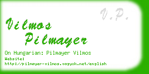 vilmos pilmayer business card